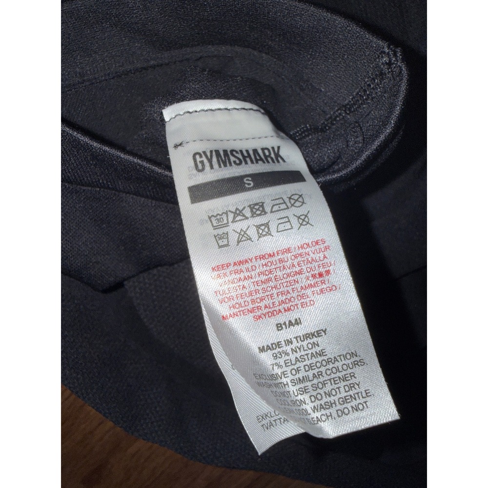 Gymshark Vital Seamless 2.0 Black High Rise Biker Shorts Womens Size Small - Picture 4 of 4